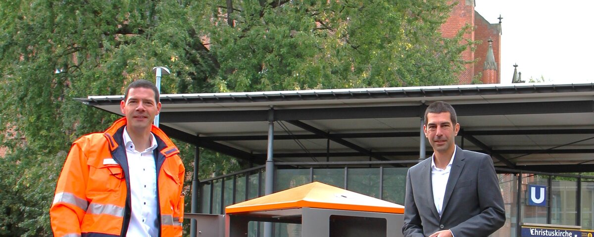 aha Stadtreinigung startet Testbetrieb für neue Abfallbehälter: Der Kiez-Keeper hält den Platz sauber